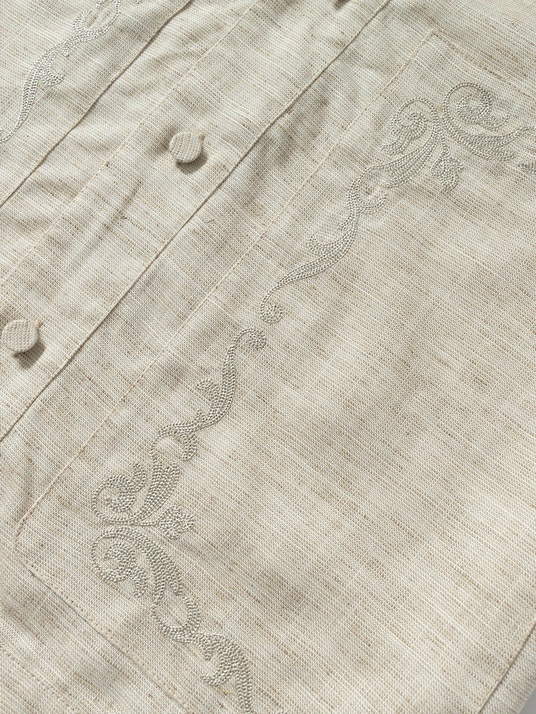 YADcrew Linen Blend Embroidered Short Sleeve Shirt | Face 3 Face