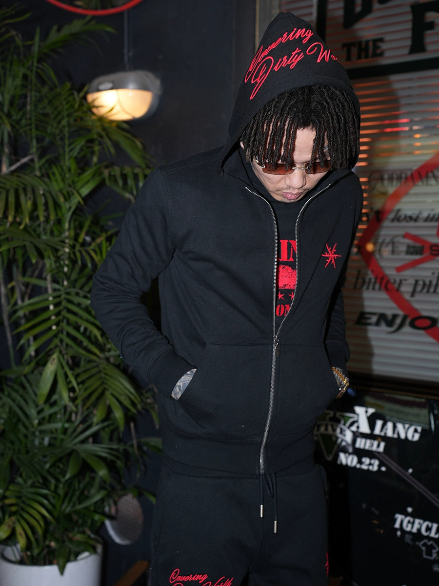 TGFCLUB x SNOWMAKER SAINT Zip Up Hoodie and Sweatpants | Face 3 Face