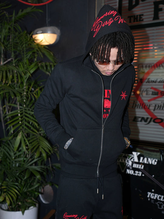TGFCLUB x SNOWMAKER SAINT Zip Up Hoodie and Sweatpants | Face 3 Face