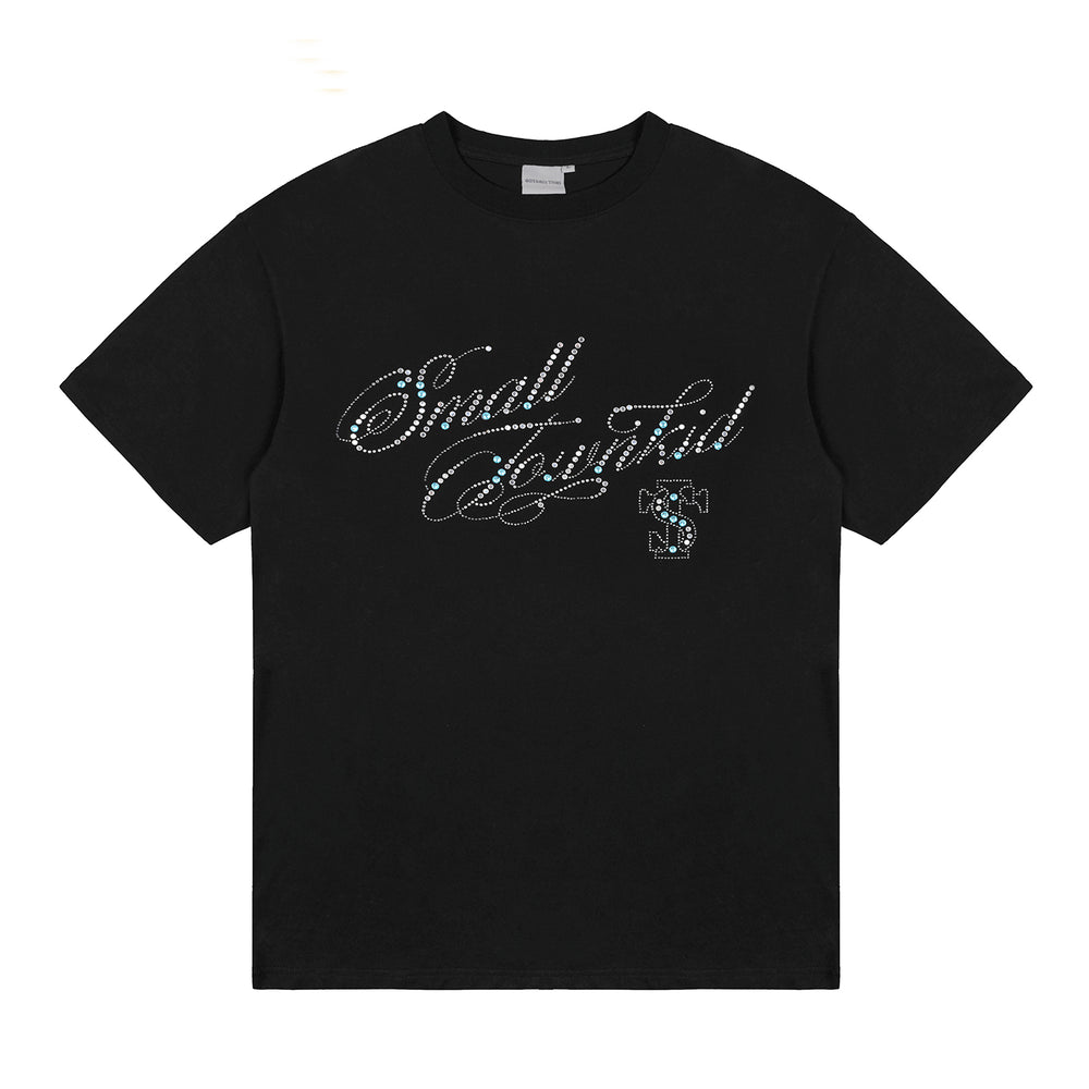 Small Town Kid Rhinestone Jewelry Lettering Tee | Face 3 Face
