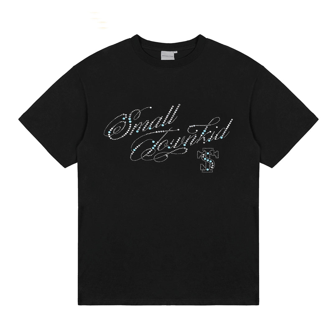 Small Town Kid Rhinestone Jewelry Lettering Tee | Face 3 Face