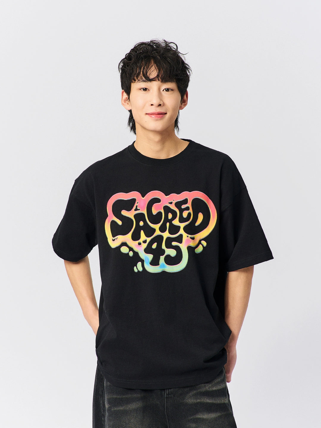 S45 Rainbow Gradient Logo Printed Tee | Face 3 Face