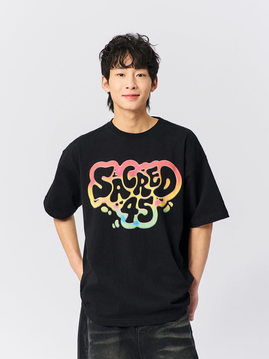 S45 Rainbow Gradient Logo Printed Tee | Face 3 Face