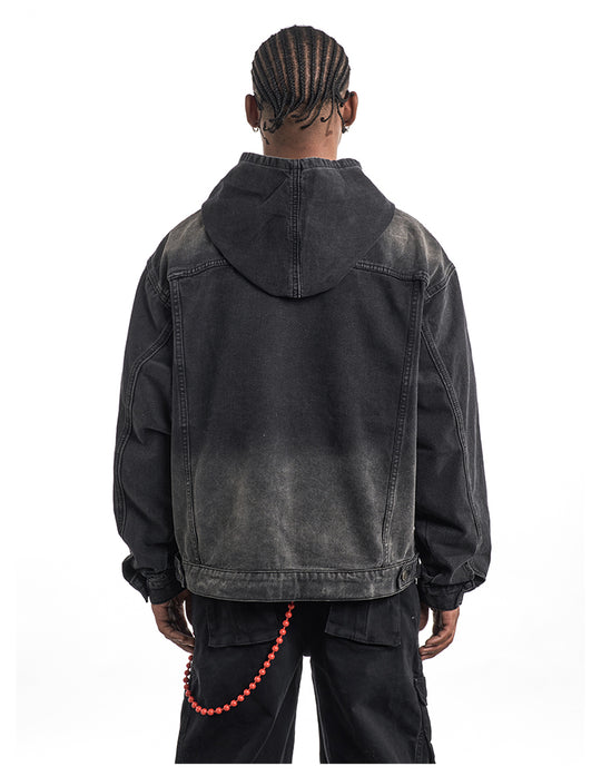 F3F Select Washed Denim Hoodie | Face 3 Face