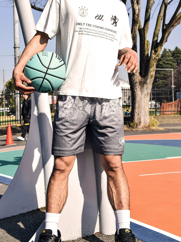 JUST VIBE Gradient Snake Print Mesh Basketball Shorts | Face 3 Face