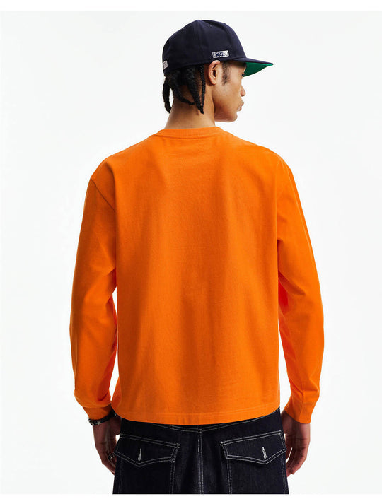 MEDM Leopard Print Logo Patch Long Sleeve Tee | Face 3 Face