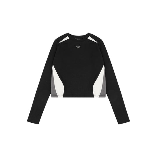 1807 Sports Patchwork Cropped Long Sleeve Tee | Face 3 Face