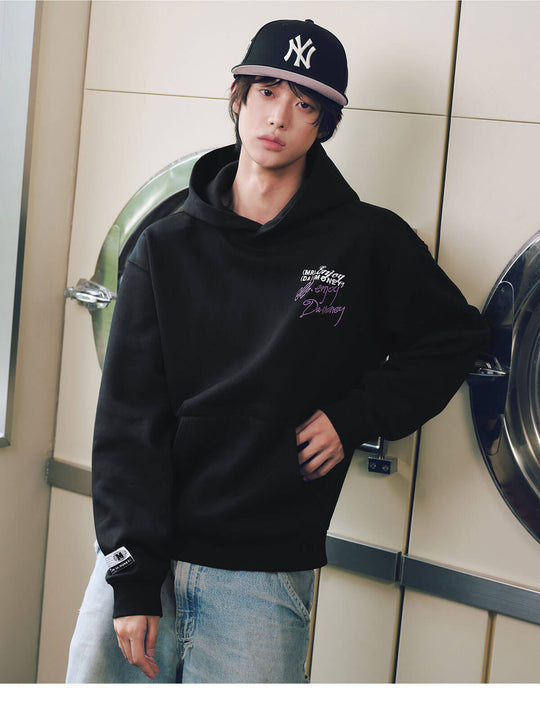 MEDM Handwritten Logo Print Hoodie | Face 3 Face