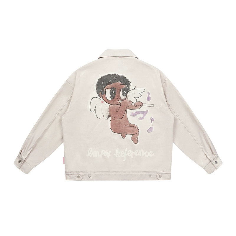 EMPTY REFERENCE Angel Print Work Jacket | Face 3 Face