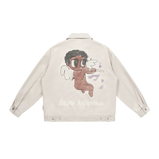 EMPTY REFERENCE Angel Print Work Jacket | Face 3 Face