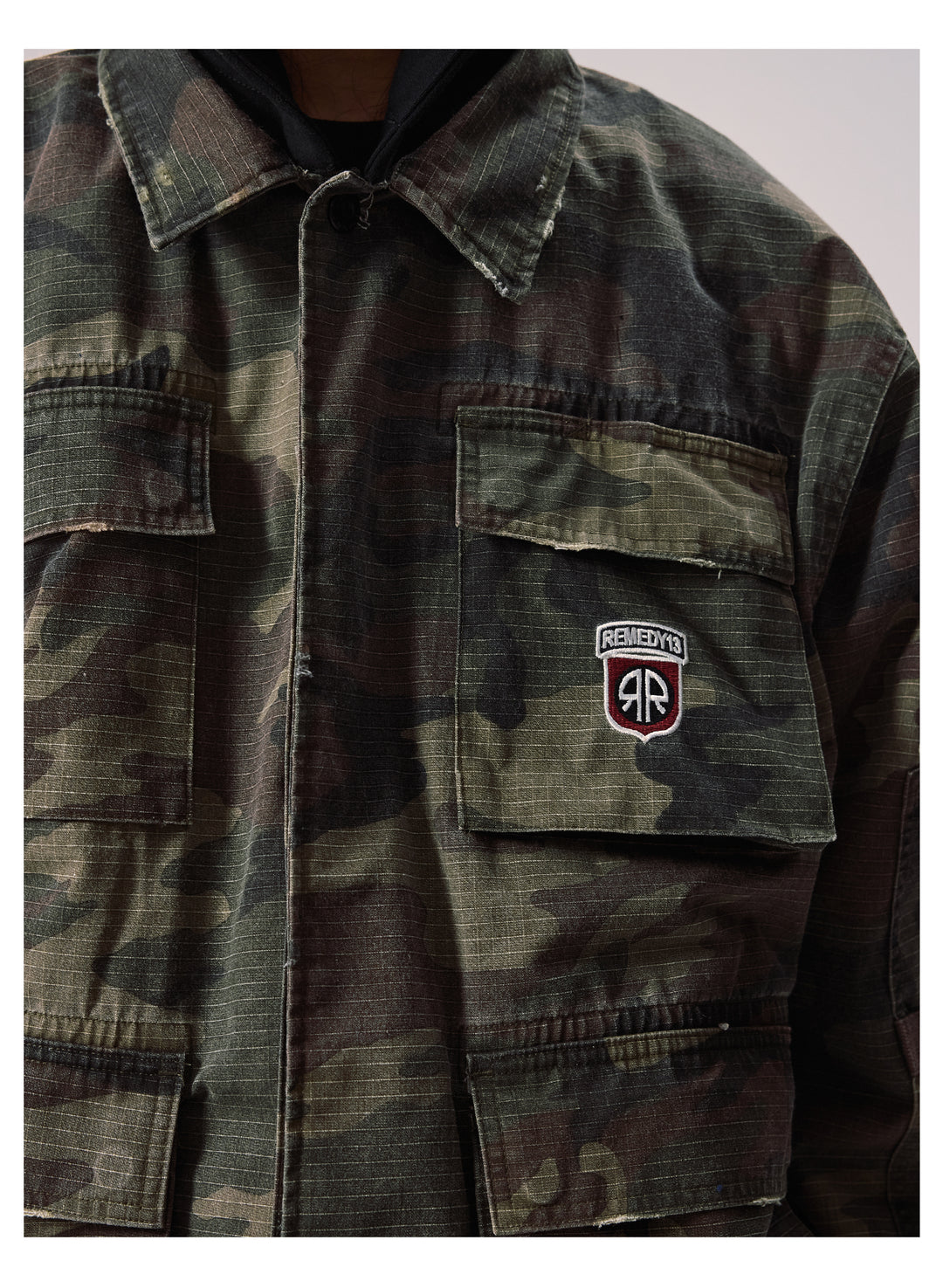 Remedy Camouflage Hooded Military BDU Jacket | Face 3 Face