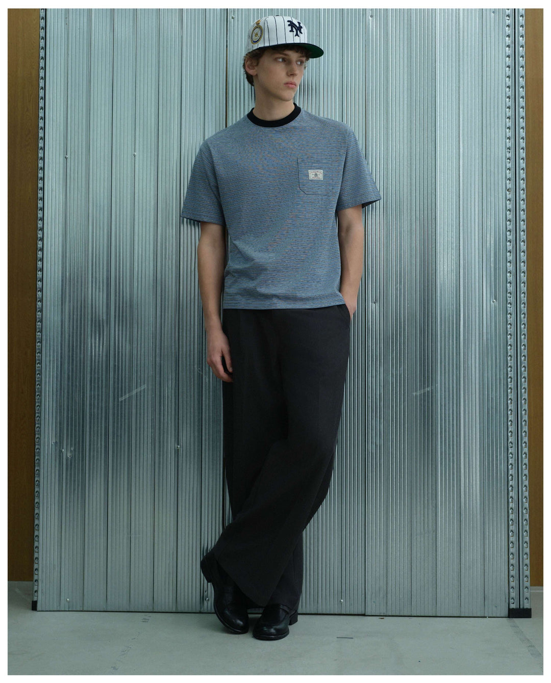 S45 Soft Striped Pocket Short Sleeve Tee | Face 3 Face