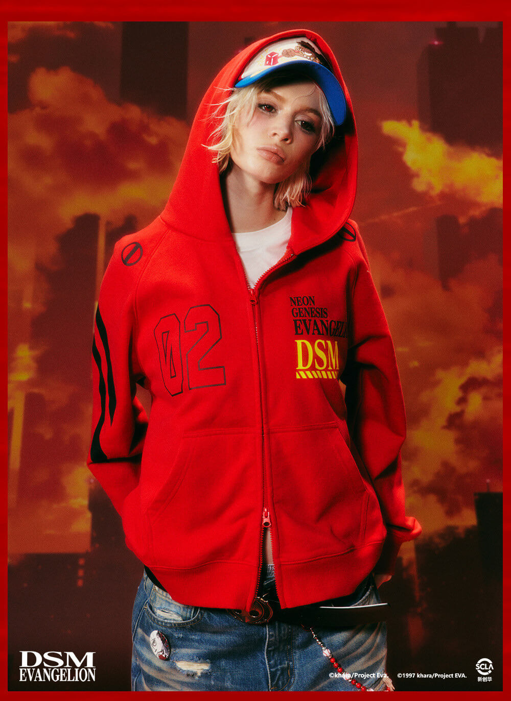DSM x EVA Plugsuit Inspired Zip Up Hoodie | Face 3 Face