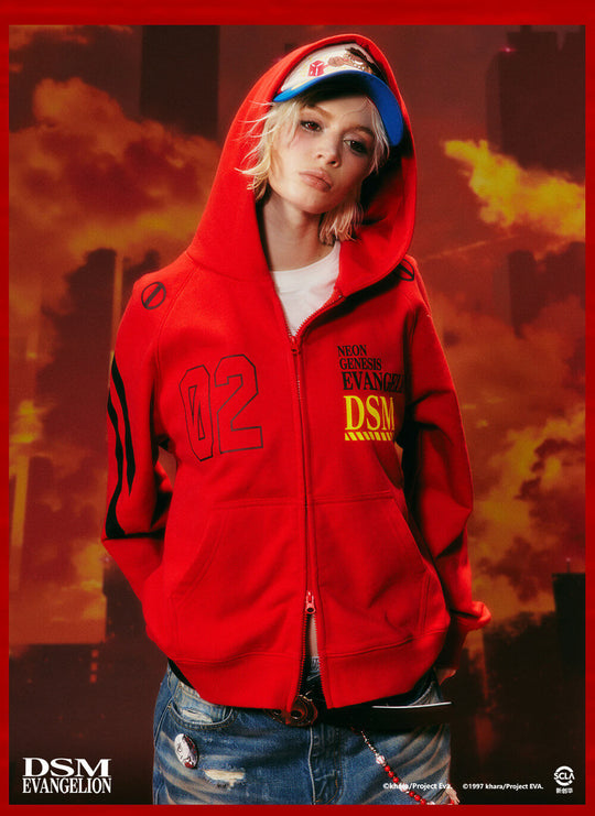 DSM x EVA Plugsuit Inspired Zip Up Hoodie | Face 3 Face