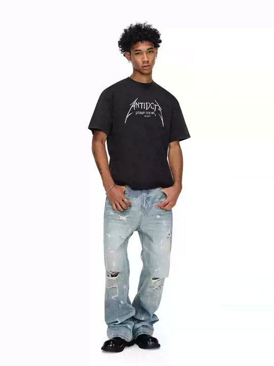 ANTIDOTE Hand-painted Punk Washed Tee | Face 3 Face