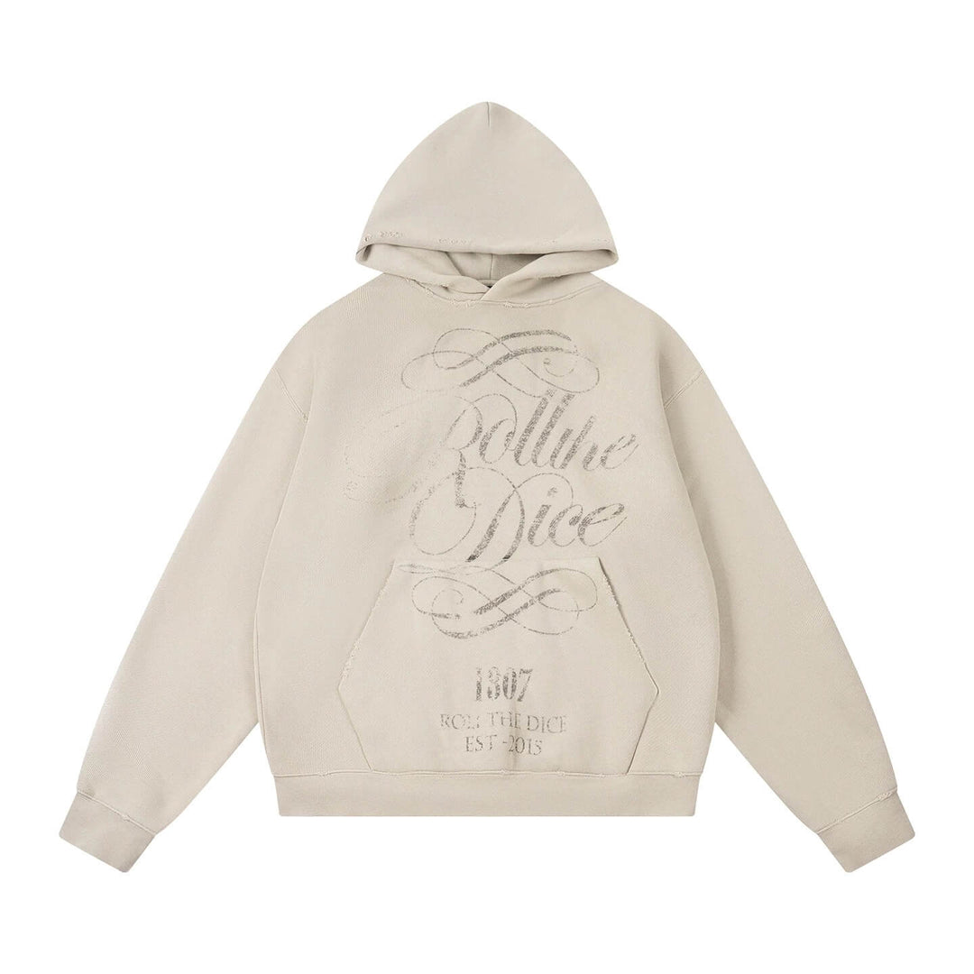 1807 ROLLTHEDICE Vintage Printed Distressed Hoodie | Face 3 Face