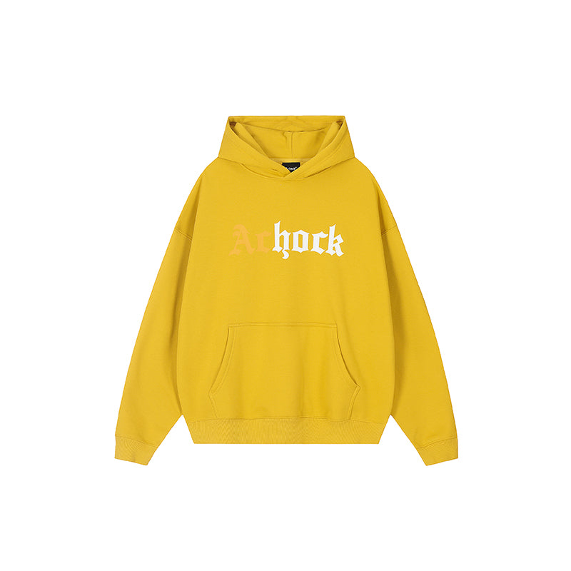 Puff print hoodies | Achock Colorblocking Printed Logo Hoodie | Face 3 Face