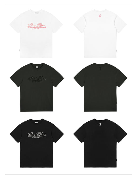 Small Town Kid Pearl Layered Embroidery Tee | Face 3 Face