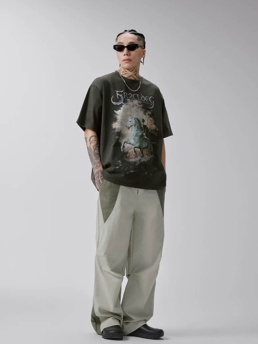 F2CE Patchwork Color Block Utility Work Pants | Face 3 Face