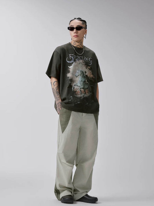 F2CE Patchwork Color Block Utility Work Pants | Face 3 Face