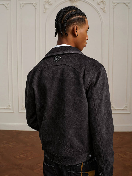 YADcrew Faux Horsehair Racing Jacket | Face 3 Face