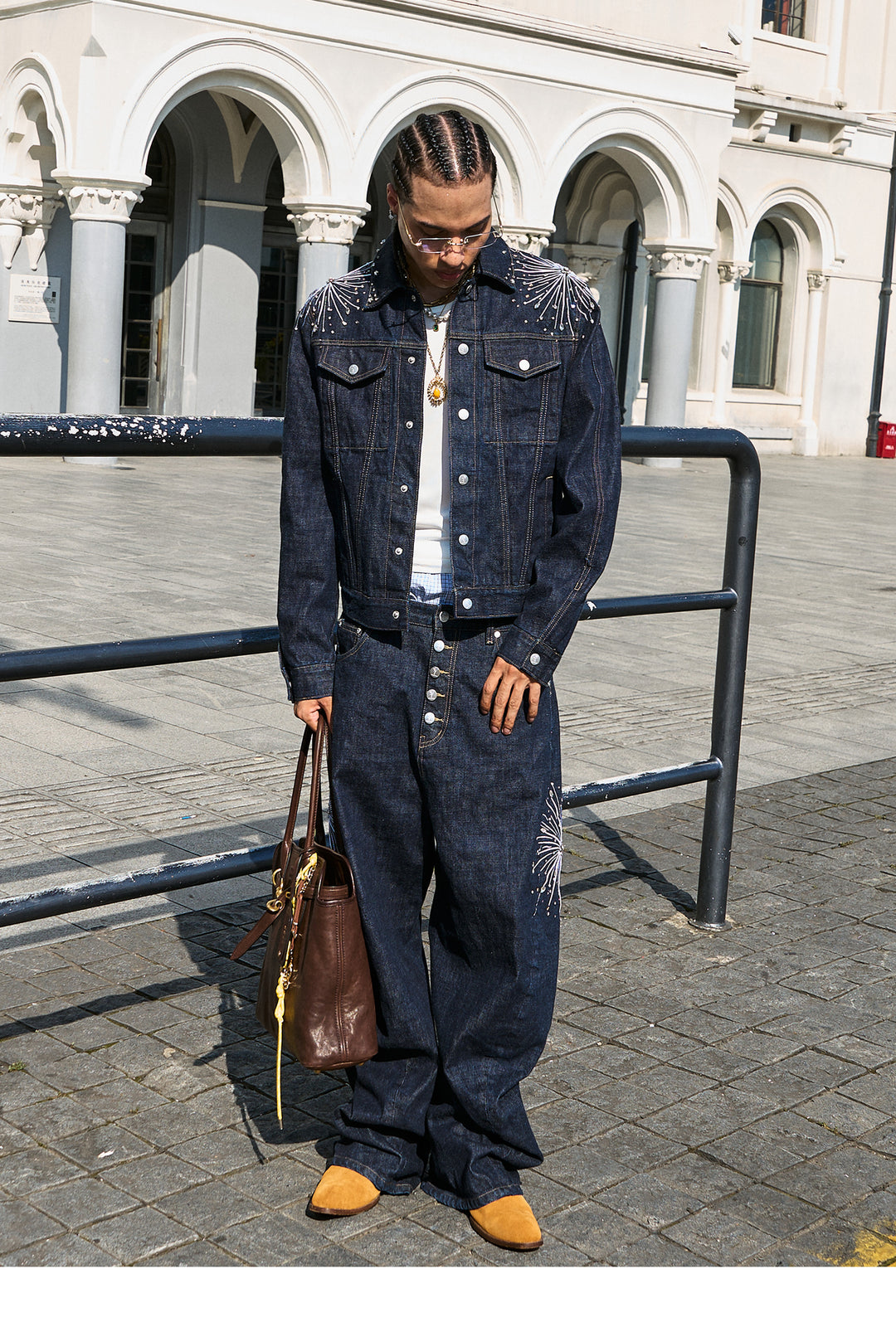 STEEPC Fireworks Rhinestone Denim Jacket | Face 3 Face