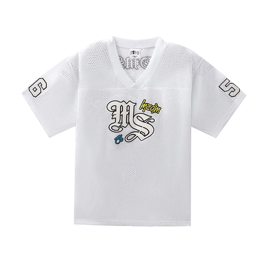 MEDM × STK Girl Cross Print Mesh Jersey | Face 3 Face