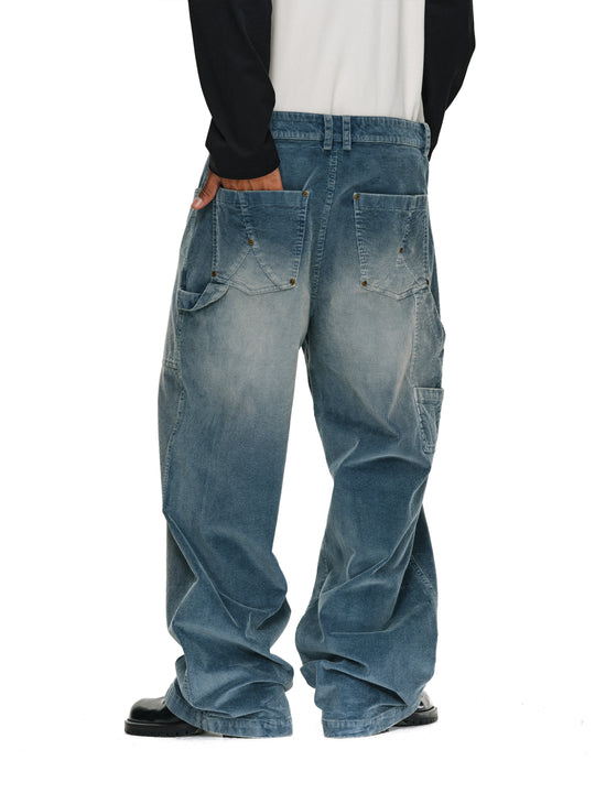 ANTIDOTE Patch Pocket Washed Corduroy Pants | Face 3 Face