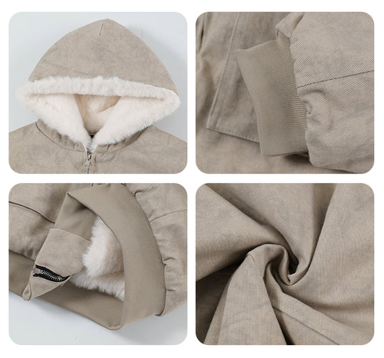 F3F Select Shaggy Fleece Lining 3D Pocket Hoodie Work Jacket | Face 3 Face