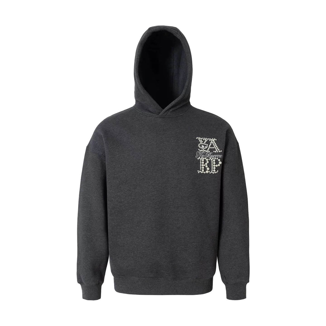 YADcrew x BIPOLAR Logo Pearl Embroidered Hoodie | Face 3 Face