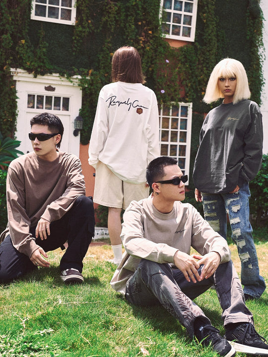 Remedy 3D Wax Seal and Cracked Logo Print Long Sleeve Tee | Face 3 Face