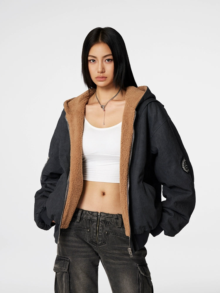 Achock Sherpa Fleece-Lined Hooded Work Jacket | Face 3 Face