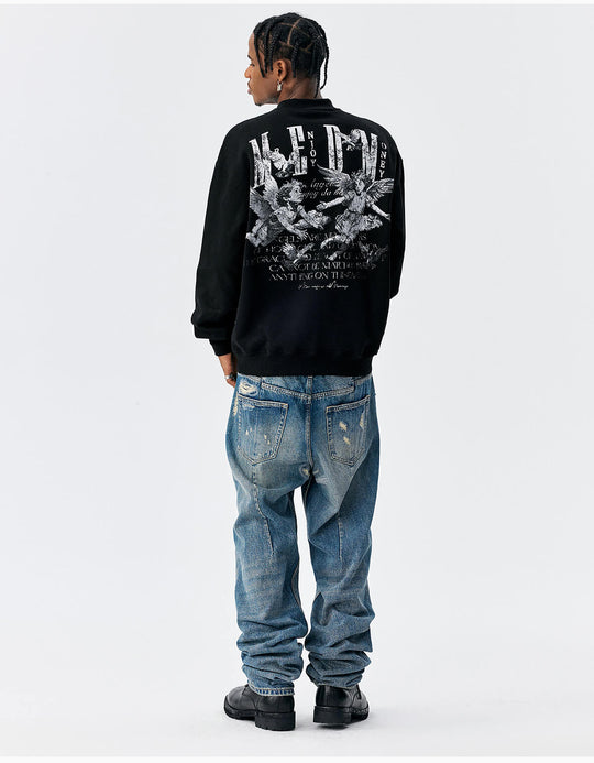 MEDM Angel Print Patch Sweatshirt | Face 3 Face