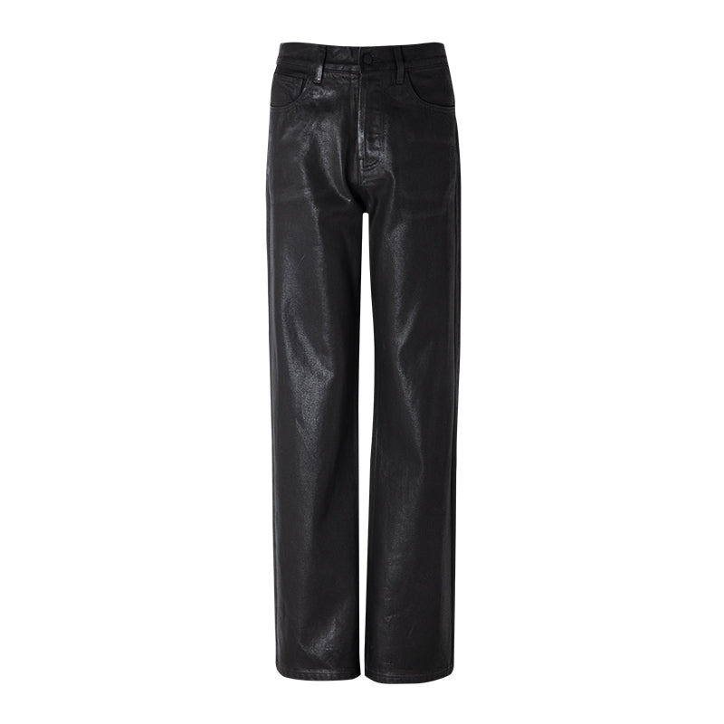 AFGK Brushed Wax Slim Straight Pants