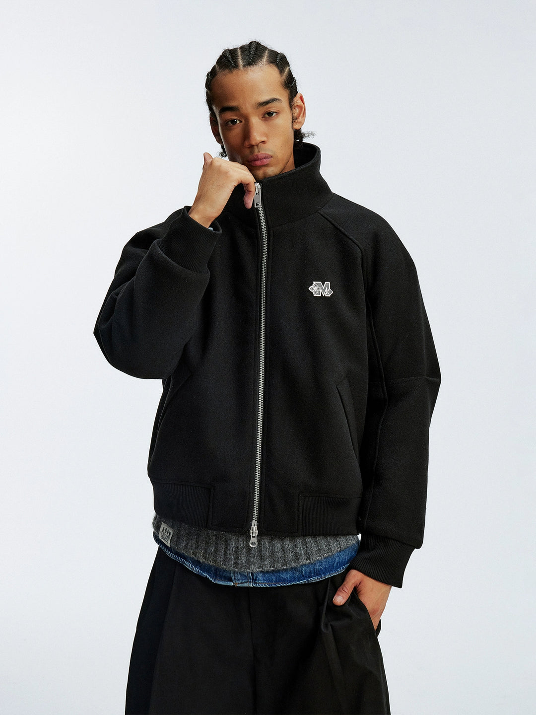 MEDM Metal Logo Tweed Jacket | Face 3 Face