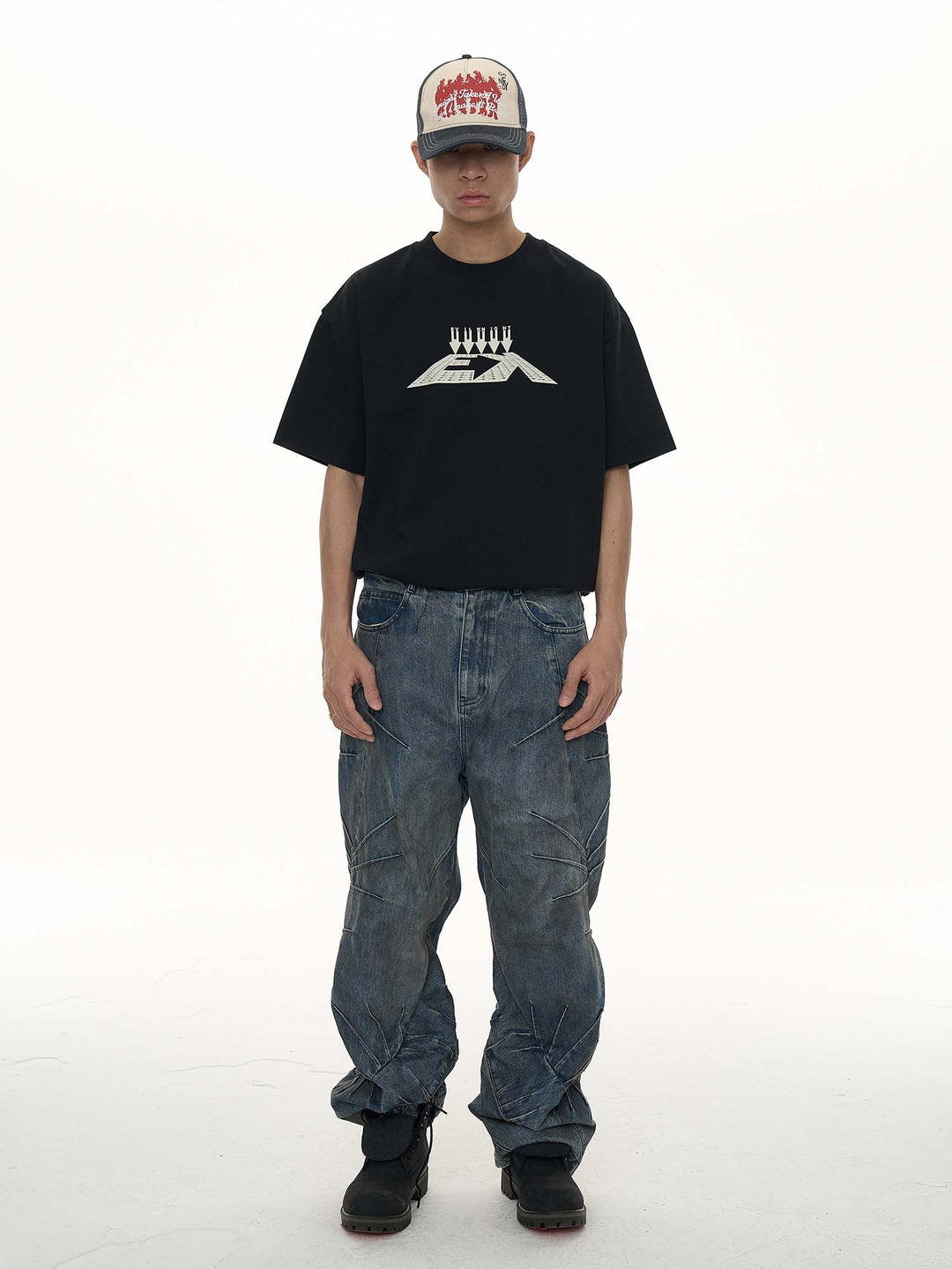 EVILKNIGHT(EK) Thorn Machete Vintage Washed Craft Jeans | Face 3 Face