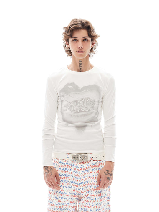 KARMANISTIC Lip Graphic Print Long Sleeve Tee | Face 3 Face