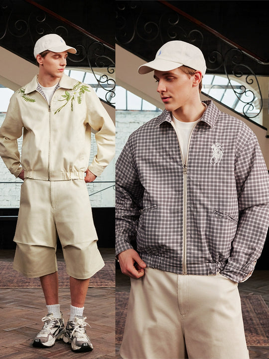 Harsh and Cruel Plaid Reversible Track Jacket | Face 3 Face