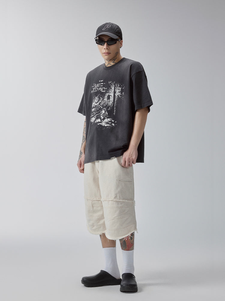 F2CE Retro Printed Washed Gradient Tee | Face 3 Face