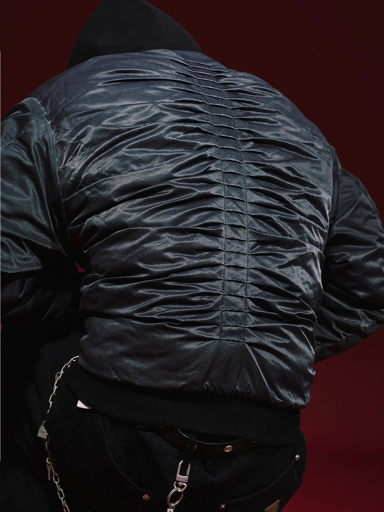 Remedy Pleated Back Design MA-1 Bomber Jacket | Face 3 Face