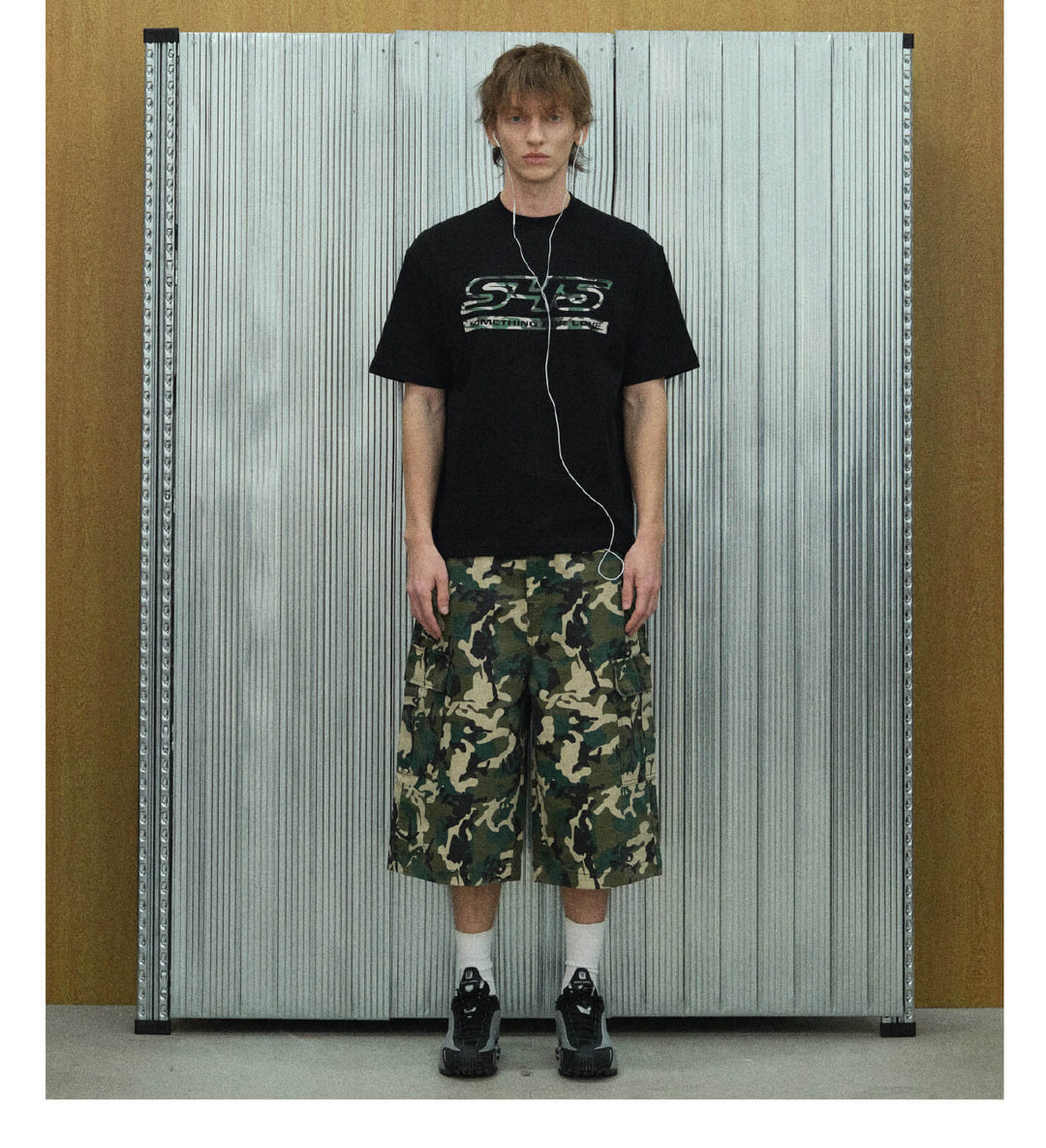 S45 Camouflage Logo Print Short Sleeve Tee | Face 3 Face