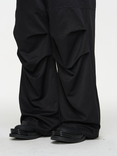 BLIND NO PLAN 3D Pinch Pleat Silhouette Elastic Waist Pants | Face 3 Face