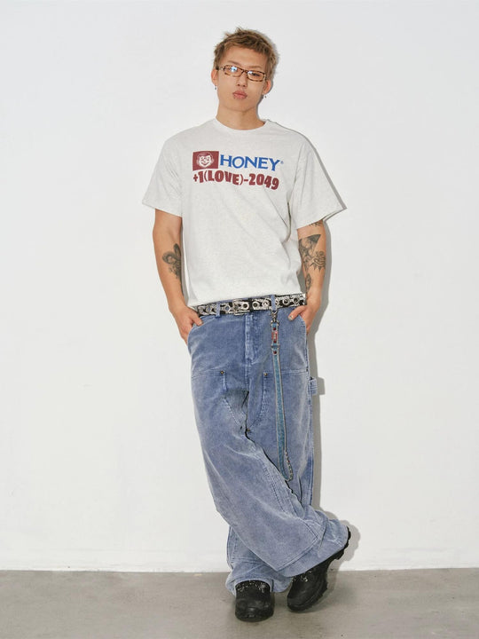 NOVACAM Love Hotline Graphic Print Short Sleeve Tee | Face 3 Face