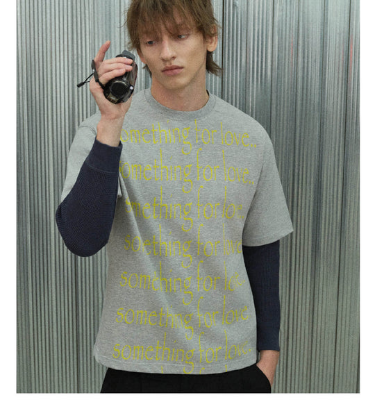 S45 All Over Slogan Print Short Sleeve Tee