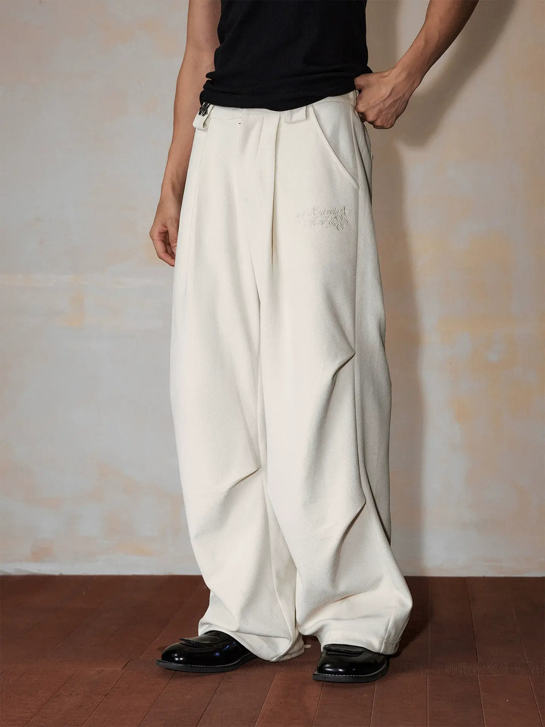MEDM Drape Tuck Work Baggy Pants | Face 3 Face