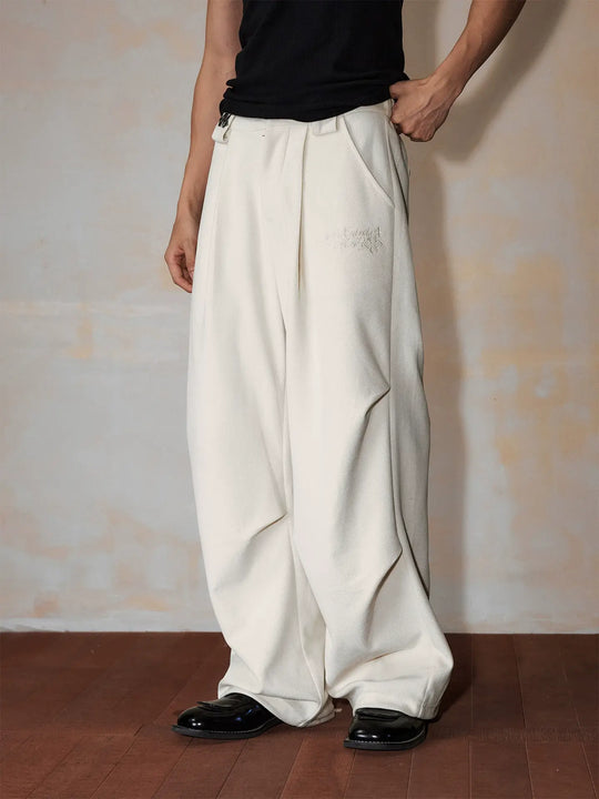 MEDM Drape Tuck Work Baggy Pants | Face 3 Face