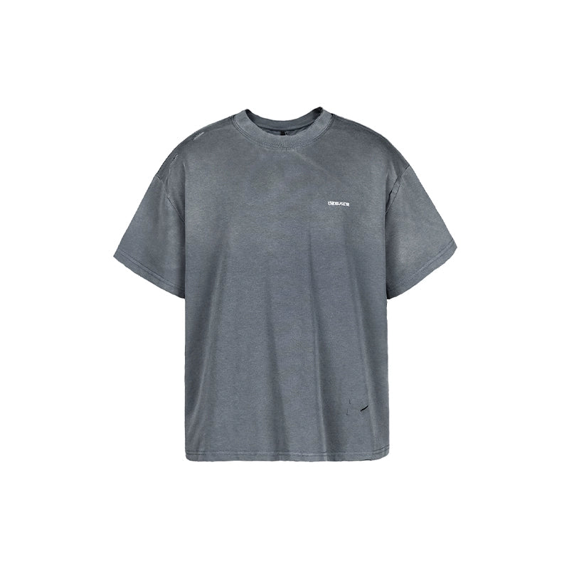 UNDERWATER Handmade Cut Distressed Dust Blue Tee | Face 3 Face