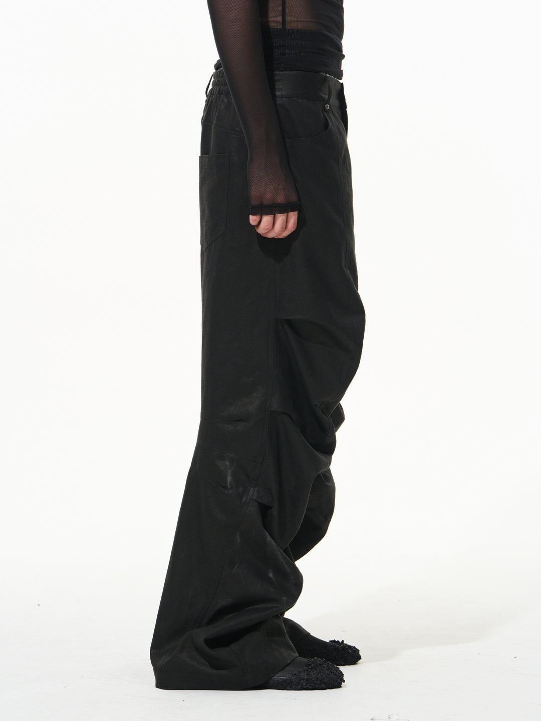 Streetwear baggy pants | Relaxed Draped Pleated Work Pants | Face 3 Face