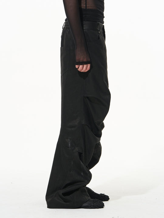 Streetwear baggy pants | Relaxed Draped Pleated Work Pants | Face 3 Face
