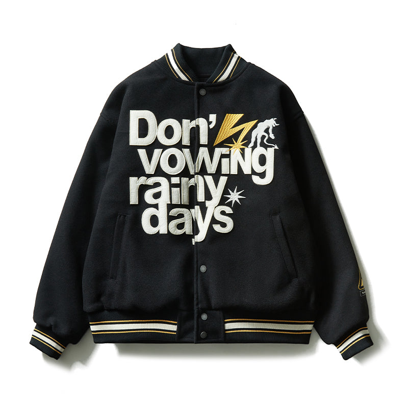 Remedy Lightning Embroidered Varsity Jacket | Face 3 Face